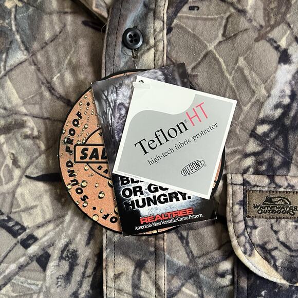 NWT White Water Outdoors Real Tree Camo Button Down Long Sleeve Hunting Shirt - Picture 4 of 6